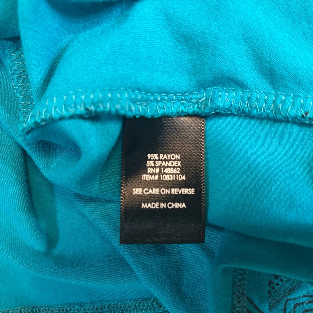 Torrid 00 Women’s Teal Turquoise Black Geometric Chevron Midi Dress - Picture 10 of 13